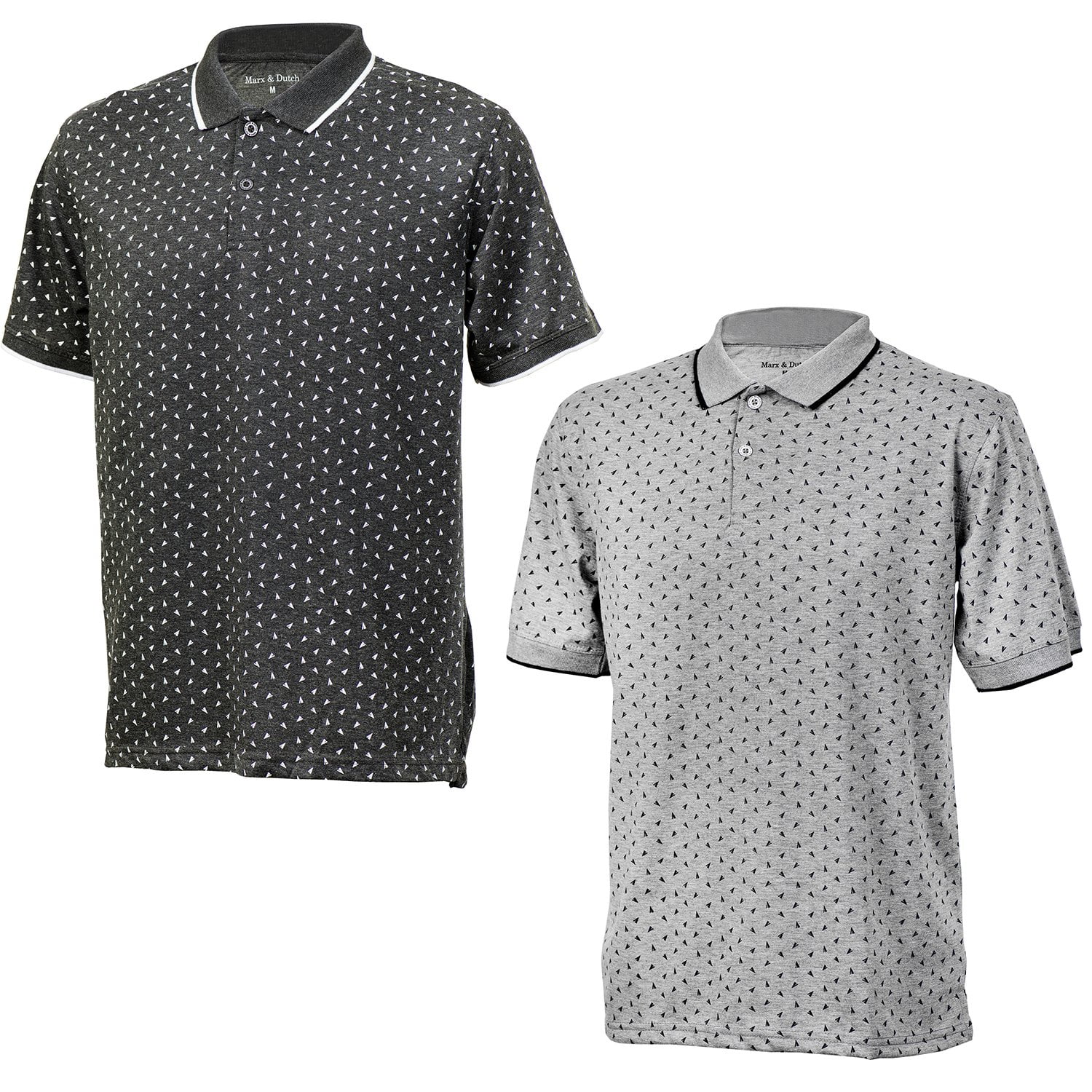 2 Pack Men's Polo Short Sleeve Cotton Printed Polo Shirts | Walmart Canada