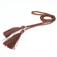 thumbnail image 1 of Fashion Women Thin Skinny Waistband Weave Braided Tassel Belt Dress Accessory, 1 of 8
