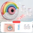 thumbnail image 2 of Donut Bubble Machine Toy Kids Cartoon Blowing Bubble Camera With 50ml Bubble Water, 2 of 5