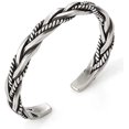 thumbnail image 4 of Brazalete de plata de ley 925 para hombre, pulsera abierta vintage para hombre, tailandés, 4 of 4