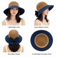 thumbnail image 4 of Women’s Wide Brim Straw Sun Hat, Floppy Beach Hat for Summer Travel, Vacation, Pool and Outdoor Wear, Black, TIKA, 4 of 7