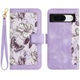 thumbnail image 1 of Compatible with Google Pixel 8 Vintage Flower Wallet Case Magnetic Closure Cover with Card Slots, 1 of 5