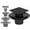 Matt Black, variant on Uni-Green Matte Black Stainless Steel 4 inch Shower Drain with Fast Draining Square Tile Insert