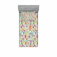 thumbnail image 2 of Floral Bedding Set with Sheet & Covers, Flowers Peace Hippie Style Flourishing Blooms Petals Beauty Cheerful Season, Printed Bedroom Decor 2 Shams, 4 Sizes, Multicolor, by Ambesonne, 2 of 3