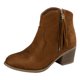 thumbnail image 1 of NECHOLOGY Botas Mujer Adulto Femenino Zapatos Botines mujer Botas de tacón grueso con cremallera y borlas de ante liso Retro a la moda para mujer (Brown, 8.5), 1 of 7