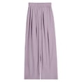 thumbnail image 5 of Women's Spring Satin Straight Leg Pants Loose Casual Comfort Fit, 5 of 7