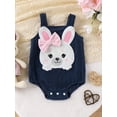 thumbnail image 2 of Bagilaanoe Newborn Baby Girl Easter Rompers Rabbit Print Sleeveless Bodysuits 3M 6M 9M 12M 18M Infant Summer One Piece Jumpsuit, 2 of 9