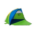 thumbnail image 2 of GigaTent Sand Castle Portable Beach Cabana Two Mesh Windows & Sand Pockets, Green & Blue, 2 of 11