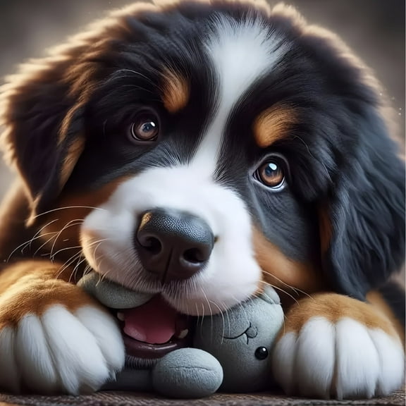 Diamond Art Painting Kits for Adults,Bernese Mountain Dog 5D Diamond Painting Dots Art Kits for Adults Beginner, DIY Full Round Gem Crystal Art Paint by Diamond, Home Wall Decor 14x 14 in