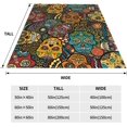 thumbnail image 4 of Skull Cozy Blanket Fleece Soft Throw Blanket for Couch Bed Flannel Comfy Warm Blankets for Winter Men Adults Teens Decorative Microfiber Lightweight Blanket 50x60 Inches, 60Inx50In, 4 of 6