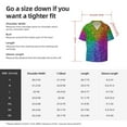thumbnail image 5 of Yiaed Colorful Glitter Print Mens Casual Wrinkle Free Shirts Short Sleeve Button Down Summer Stretch Dress Shirt-XX-Large, 5 of 5