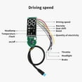 Electric Scooter Speedometer Digital Display Dashboard with Panel Cover