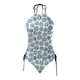 thumbnail image 5 of MKLEKYY Trajes De Baño Completo Mujer Women'S Fashionable Summer Print Sexy Lace Up Detachable Chest Pad Split Swimsuit (4), 5 of 5