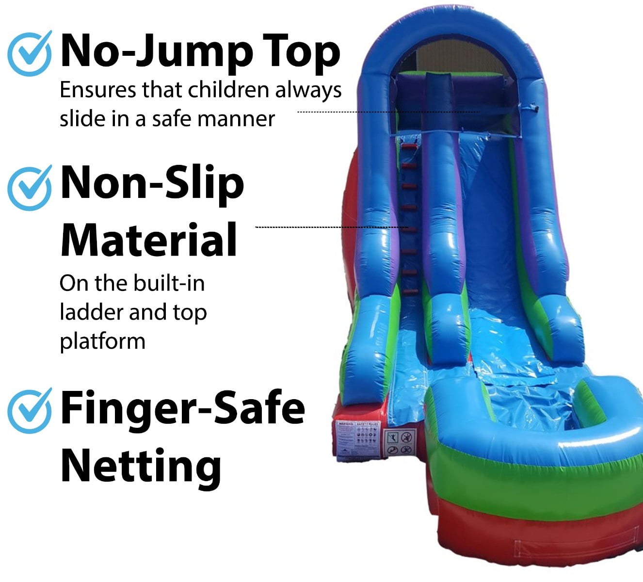 TentandTable Commercial Inflatable Water Slide, Retro with Blower, 15 Ft
