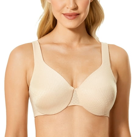 

DELIMIRA Women s Plus Size Minimizer Bra Unlined Underwire Full Coverage