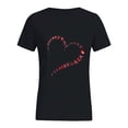 thumbnail image 2 of PEASKJP Summer Tops T Shirts for Women Plus Size Tops Summer Short Sleeve T Shirts Casual Tees (Black,XL), 2 of 3