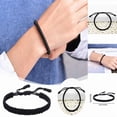 thumbnail image 4 of Handmade Tibetan String Bracelet Adjustable Woven Rope Knot Friendship Bracelets for Men and Women, 4PCS, 18 cm, Black 4Packs, 4 of 4