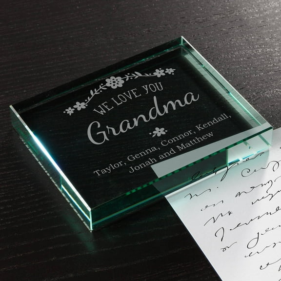 We Love You 4x5 Personalized Glass Keepsake