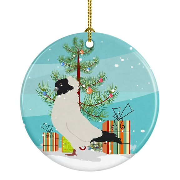 Nun Pigeon Christmas Ceramic Ornament