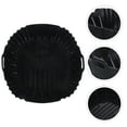 Air Fryer Silicone Pot Silicone Air Fryer Liner Pot Double Handle Air
