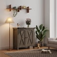 thumbnail image 4 of Kojooin Coffee Bar Cabinet with Storage, 30 Inch Farmhouse Kitchen Storage Cabinet with 2 Barn Doors, 4 of 9
