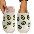 thumbnail image 2 of Fuzzy Slippers for Women Fresh Fruit Pattern Fluffy Winter House Shoes Home Footwear Warm Slippers On Indoor Comfortable Slippers Christmas Slippers for Women Green 41, 2 of 4