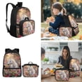 thumbnail image 2 of Yspwyqan Romantic Garden White Horse School Backpack Set for Girls, 4 Piece Backpack Set with Lunch Box Pencil Case, Trendy Double Zip Lightweight Purse for High School, 2 of 7