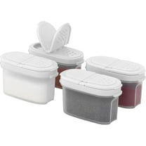 Signora Ware Mini Spice Jars with Shaker Lids Refillable Seasoning Containers, 4-Pack White Small