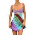 thumbnail image 1 of Fortune Women Sheath Dress Y2K Bodycon Mini Slip Dress Slim Fit Strap Dress, 1 of 9