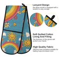 thumbnail image 2 of Yayeee Double Oven Mitt Kitchen Heat Resistant Baking 35" x7" Quilted Glove, Rainbow with Stars, 2 of 6