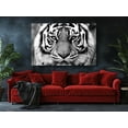 thumbnail image 2 of Black and White Tiger Canvas Wall Art - High-Quality Wildlife Portrait Print - Handcrafted Modern Decor - Stylish Wall Art - Gift for Home or Office, 2 of 7