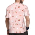 thumbnail image 2 of Wukai Rabbit And Cherry Print Men's Short-Sleeved Mesh T-Shirt,Quick-Dry Short Sleeve Workout T-Shirt-5X-Large, 2 of 8