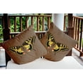 thumbnail image 3 of 20" x 20" Simply Daisy Rare Swallowtail Indoor/Outdoor Pillow, Ginger Snap Brown Qty 1, 3 of 6