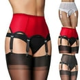 thumbnail image 2 of Leadrop Perspective Women Garter Belt Adjustable Six Clips Garter Leg Harness Women Accessory for Honeymoon, 2 of 11
