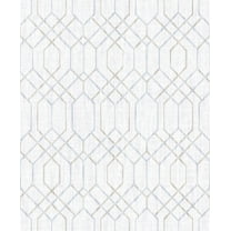 Decorline Lyla Grey Trellis Wallpaper, 21-in by 33-ft, 57.8 sq. ft