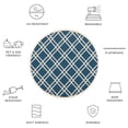 thumbnail image 5 of Safavieh Courtyard Jasper Geometric Indoor/Outdoor Area Rug, Navy/Beige, 6'7" x 6'7" Round, 5 of 9