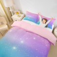 thumbnail image 3 of jejeloiu Pastel Star Pattern Twin Bedding Kids,Dreamy Print Duvet Cover Set For Girls,Reversible,2-Piece(No Comforter), 3 of 6
