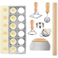 thumbnail image 1 of Juego de 8 Moldes para Ravioles. Incluye Prensa para Ravioles, Raspador de Masa, Máquina para Hacer Dumplings, Cortador para Ravioles y Herramienta para Hacer Pasta., 1 of 5