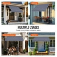 thumbnail image 6 of Patio Awning Retractable 98x47 inch, Outdoor Sun Shade Canopy, Manual Crank Adjustable Awning for Patio, Balcony, Deck - Dark Gray, 6 of 7