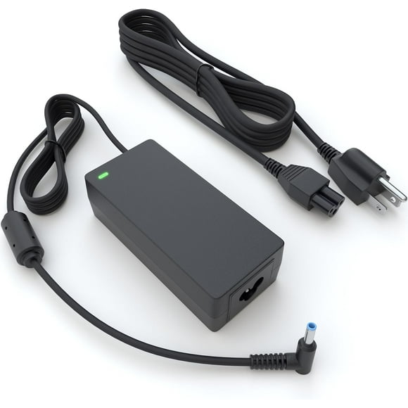 19.5V 65W 45W UL Listed 14Ft Long HP Smart Blue Tip AC Adapter for Many Models Including X360 Pavilion, Envy, Spectre, Elitebook, ProBook, Stream, and More Laptop Power-Supply Charger Cord