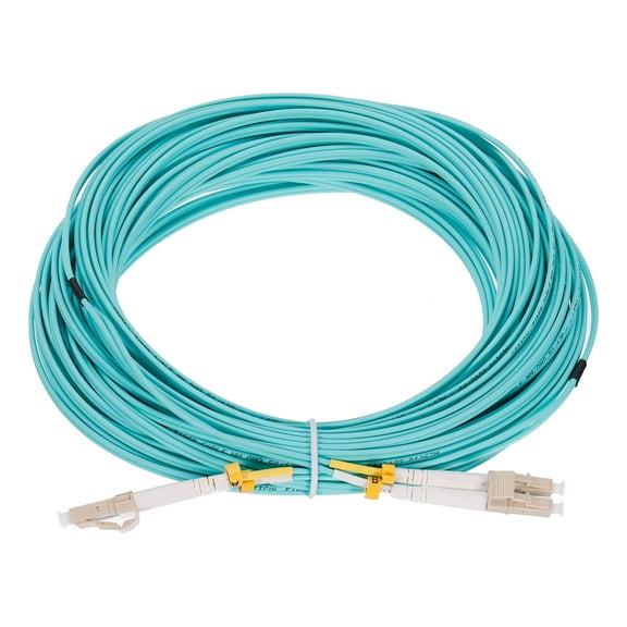 Uxcell 20 Meters 65.6Ft Fiber Patch Cable Multimode LC-LC OM3 LSZH Fiber Optic Jumper Green For Network Transceiver,1Pcs