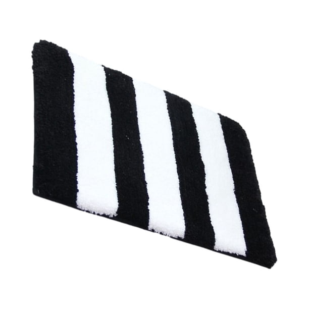 Alfombrilla antideslizante Inteprter para baño negro blanco 41 cm * 61 cm