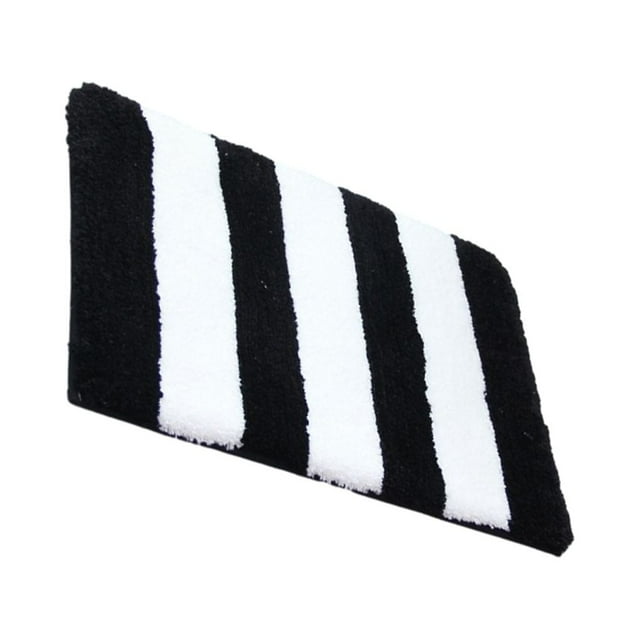 Alfombrilla antideslizante Inteprter para baño negro blanco 41 cm * 61 cm