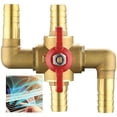 thumbnail image 1 of 4-Way Automobile Heating Water Valve, 5/8in Heater Core Bypass, Brass Automotive Integrated Manual Control Valve, 1 of 6