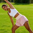 thumbnail image 5 of High Rise Women Exercise Shorts Double Layer Athletic Running Shorts with Inner Short for Gym Practice and Warm Weather, 5 of 10