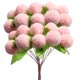 thumbnail image 2 of 20 bayas artificiales de espuma con tallos para decoración navideña. Rosado, 2 of 9