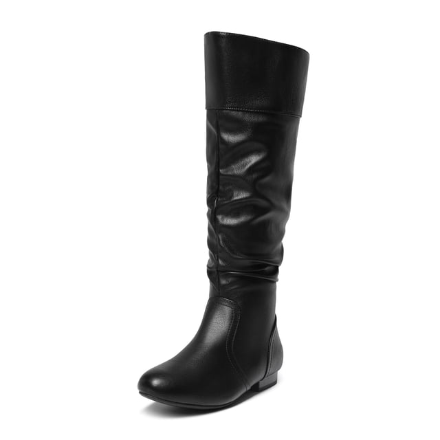Botas DREAM PAIRS BLVD-W de caña alta con cremallera y forro cálido para pantorrilla ancha