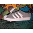 thumbnail image 2 of NIB Sz 12 Adi - das Originals Superstar Grey White Suede Shoes Men's IF3645, 2 of 6
