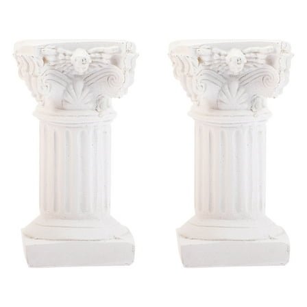 2Pcs Resin Art Candle Holder Pillar Candle Stand Candlestick Home Wedding Party Holiday Decor