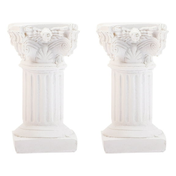 2Pcs Resin Art Candle Holder Pillar Candle Stand Candlestick Home Wedding Party Holiday Decor